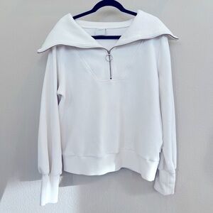 Varley Vine Half Zip in Ivory M